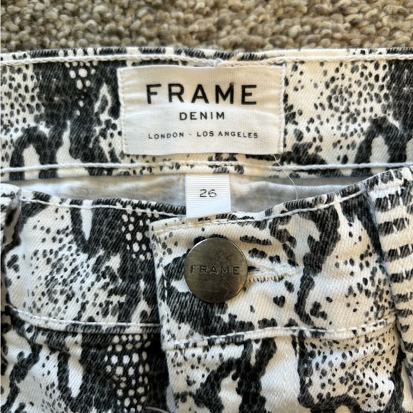 FRAME Denim Python Slit Mini Skirt - Picture 3 of 7